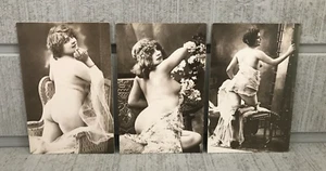 Menge (3) Vintage NACHBILDUNG von EPOCHALEN FOTOS Sammler Postkarten ~ Nude Women - Bild 1 von 10
