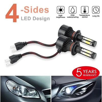 2Pcs H7 LED Canbus Led Car Headlight Bulbs Fog Lights Auto Lamps Hi/Low Kit Beam - Image 1 of 4