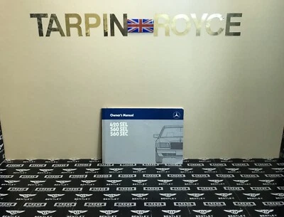 1987 Mercedes-Benz 420SEL 560SEL 560SEC Owners Manual Handbook. Mercedes #MM-33 - Image 1 of 4