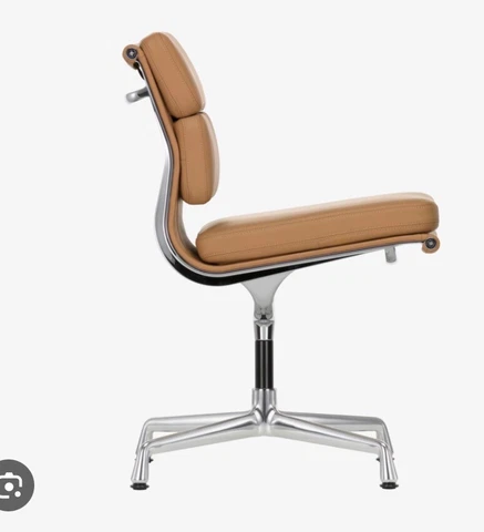 Title : A Pair Of Eames Custom Soft Pad leather Chairs Cover