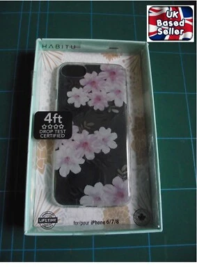 Rare Habitu 'Your Good Habit' Pretty Flowers Floral Clear Case iPhone 6,6s,7,8 G - image 1 of 4