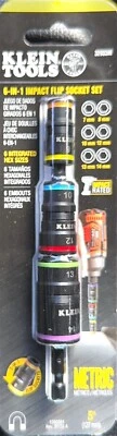 Klein Tools 6-in-1 Impact Rated Flip Socket Set Metric 6-Piece 6Pt. Socket Set - Image 1 of 4