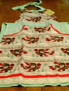 Sarah Watts Apron DOVE with Snowflakes by Peking Handcrafted NEW Bib Top - Picture 1 of 3