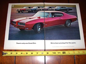 1968 PONTIAC GTO ORIGINAL 2 SEITEN ANZEIGE - Bild 1 von 3