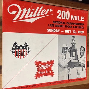 1969 USAC Miller High Life 200 Stock Car Race, Milwaukee Programm - Bild 1 von 14
