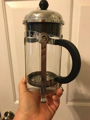 Prensa de café Starbucks Mastercraft negra y plateada, vidrio y metal Foto 1 de 4