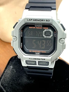 Casio Reloj Hombre WS-1400H Cuarzo Digital Plateado Negro Resina 44mm Iluminador - Imagen 1 de 13