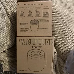 Coffee Bean Storage Vacuum Seal Container Sealed Set Of 2 - Picture 1 of 2