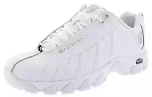 NWB K-Swiss Mens Sneakers ST329 CMF Sz 10.5 White, Black, Silver - Picture 1 of 5