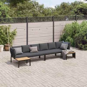 Gartenmöbel Sofa Gartenbank Garnitur Lounge Sitzgruppe 4-tlg. Aluminium vidaXL - Bild 1 von 8