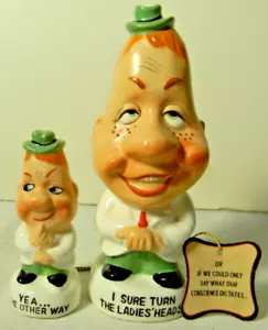 1959 ALTER EGO PSYCHO CERAMICS LIKE LADIES HEADS FIGURE WITH TAG KREISS? JAPAN - Picture 1 of 4