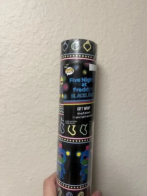 Funko Five Nights at Freddy's FNAF Black Light Gift  Wrap Paper 50 sq ft -1 Roll - Image 1 of 4