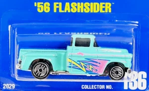 Hot Wheels '56 Flashsider Chevy Pickup Truck Azul '92 Tarjeta Azul Clásicos #136 - Imagen 1 de 8