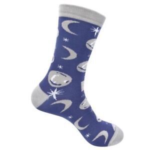 BLUE MOON PHASE BAMBOO SOCKS fair trade women's one size 3 to 7
