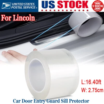 Car Door Entry Guard Clear Door Sill Guard/Trims Edge Anti-Collision For Lincoln - Image 1 of 4
