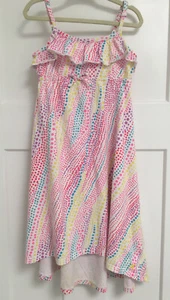 Girls Hurley Sun Dress Size 6 EUC Polka Dots Cute! Adjustable Straps Easter - Picture 1 of 4
