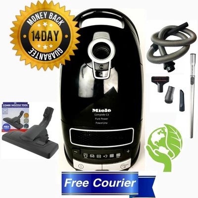 ✅Professionally Reconditioned Miele Obsian Black C3 Powerline Vacuum Cleaner - Image 1 of 4