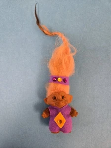 Vintage Dressed 60s Uneeda WishNik Troll - Fur/Wol Hair - Hufeisen - Bild 1 von 9