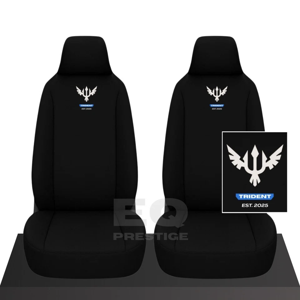 PARA VOLKSWAGEN AMAROK - Fundas de asiento de coche impermeables negras de alta resistencia - 2 x delanteros Foto 1 de 2