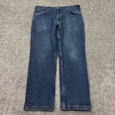 Jeans Duluth para Hombres 38x30 Azul Salón Doble Flexible Jeans Ropa de Trabajo Exterior Logo Foto 1 de 4