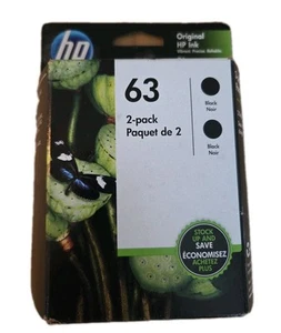 NIP HP 63 Black Ink Cartridge - 2 Pack - Bild 1 von 8