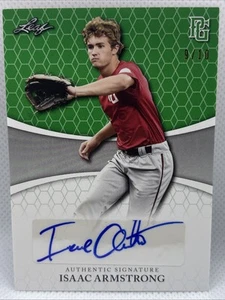 2022 LEAF PERFECT GAME NATIONAL SHOWCASE ISSAC ARMSTRONG 9/10 AUTO - Picture 1 of 2