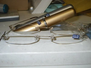 TUBE READING GLASSES GOLD 2.75 - Picture 1 of 1