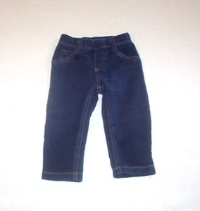 Pantalones de algodón de punto azul de mezclilla para niñas Carter's 12 meses - Imagen 1 de 2