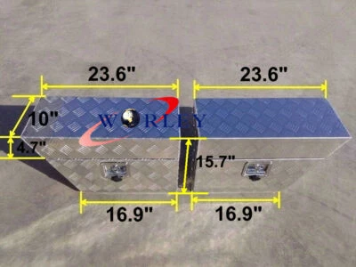 24"x10"x16" Pair Aluminium Undertray Under Tray Underbody Ute Tool Box toolbox - Image 1 of 4