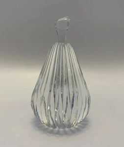 Waterford Crystal Ribbed Pear Paperweight - Picture 1 of 5
