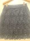 Jack Wills Navy Blue Cotton Lace Skirt Size 8