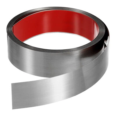 Wandleiste, selbstklebend, Edelstahl, gebürstetes Finish, Silber, 5M x 40mm - Bild 1 von 4