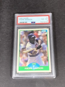 1989 SCORE # 2 MLB HOF ANDRE DAWSON PSA 8 NM-MT LOW POP 4 - Picture 1 of 2