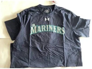 Seattle Mariners Under Armour Brand Heat Gear Short Sleeved Shirt - Size Large - Picture 1 of 1