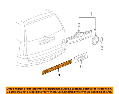 GM OEM 02-14 Escalade ESV Front Door Exterior Trim-Nameplate 15162148 - Image 1 of 2