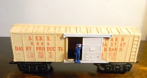 Marx Dry-Ice Reefer Car - FARM MASTER BRAND ~ Type-F Trucks Rd# SERX 5595 - O 27 - Picture 1 of 12