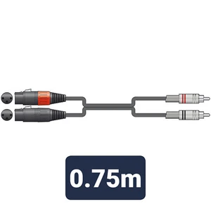 2 x XLR hembra a 2 x RCA enchufe fono doble cable cable cable de conexión de señal de audio - Imagen 1 de 3