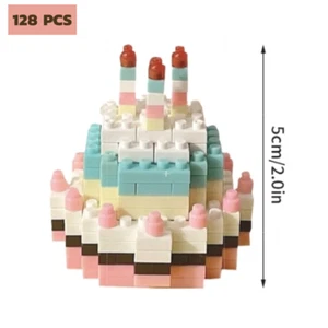 Bloques de construcción para pasteles de cumpleaños 128 piezas. Regalo decoración fiesta - Imagen 1 de 15