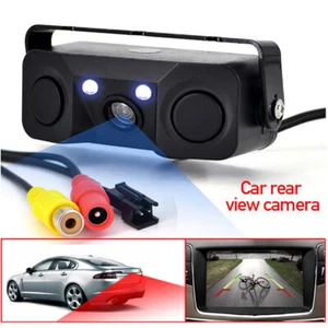 3 in1 Car Parking Reversing Radar Sensors Rear View Backup 170° Camera mj GF - Picture 1 of 10
