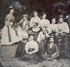ORIGINAL - AMERICAN FAMILY PHOTO c1880's 1/4 PLATE TINTYPE
