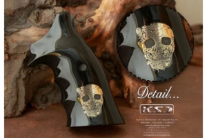 KSD Brand SW N Frame Round Butt Compatible Black Acrylic Grips - Picture 1 of 1