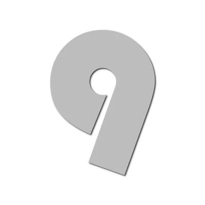 CASA NÚMERO 9 Bauhaus Acrílico Grande Flutuante Elegante Moderno Brilho Preto Faça Você Mesmo - Imagem 1 de 4