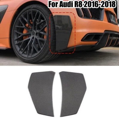 Parachoques trasero de fibra de carbono aletas divisores ventilación canards labio para Audi R8 2016-2018 Foto 1 de 4