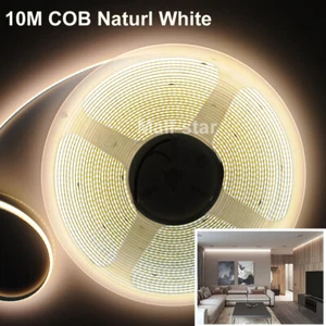 32.8ft/10M DC24V COB LED Strip Light Natural White CRI90 Uniform Glow Dotless - Picture 1 of 2