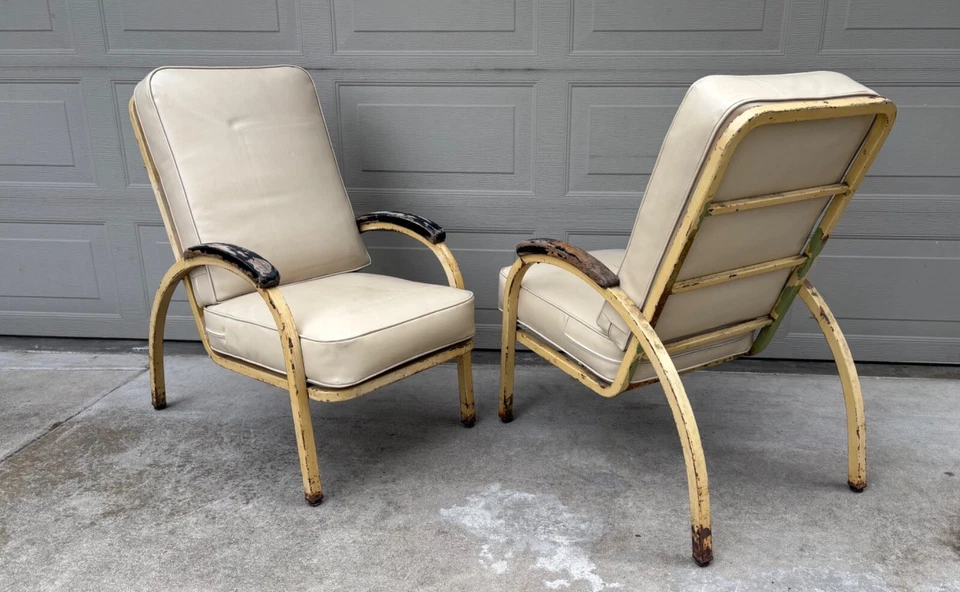 Sillones Art Deco Acero Aluminio Norman Bel Geddes Simmons Industrial Foto 1 de 4