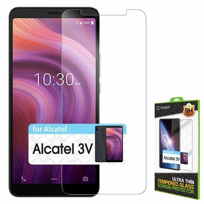 Premium 0.3mm Tempered Screen Protector for Alcatel 3V (9H Hardness) by Cellet - Image 1 of 4