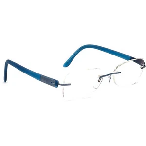 Silhouette Eyeglasses 7608 6058 Blue Rimless Frame Austria 48[]17 135 - Picture 1 of 9
