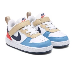 Nike Court Borough Low Recraft para niños pequeños blanco azul rojo (DV5458 124) - Imagen 1 de 6