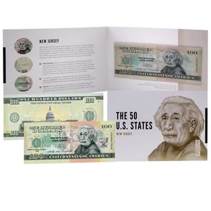 USA 100 Dollar Note | New Jersey Commemorative Souvenir | Albert Einstein - Picture 1 of 5