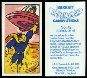 Barratt Bananaman #42 Basset Candy 1985 Card - Picture 1 of 1